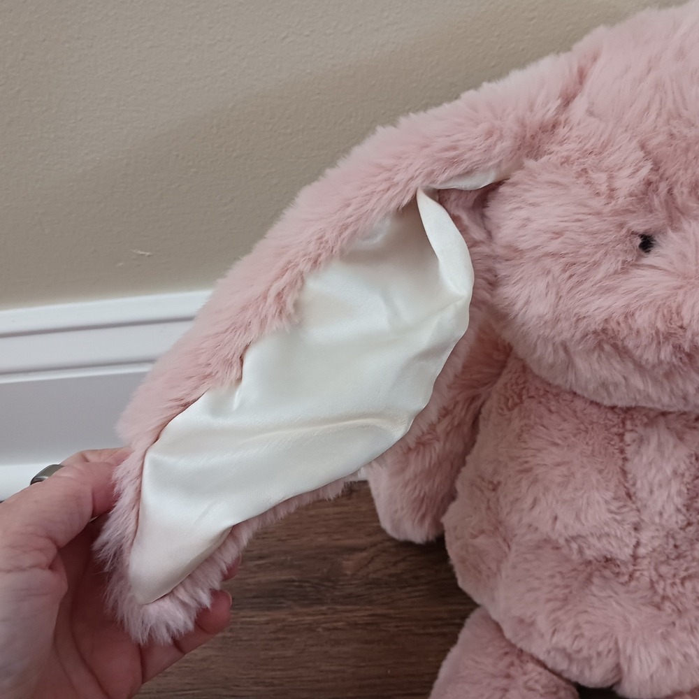 Spark Create Imagine Pink Plush Bunny Rabbit Floppy Satin Ears 14" - Picture 2 of 5